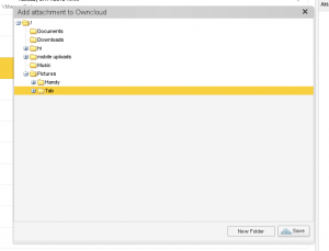 Save attachment to owncloud